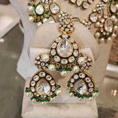 Ahelia Kundan Polki Double Line Set