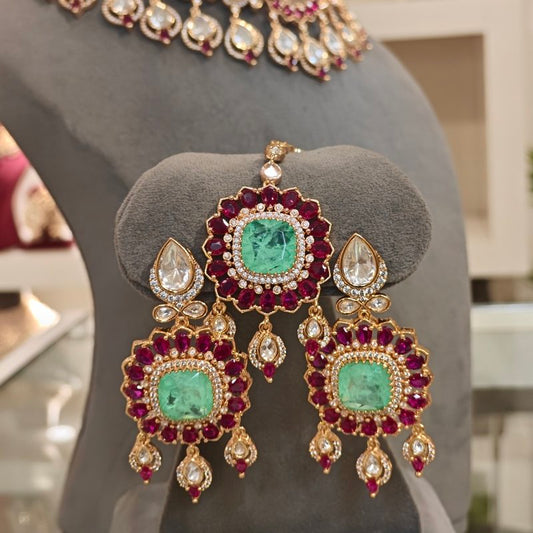 Alamelu uncut polki choker set