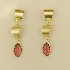 Fiza danglers (Golden \, Rhodolte)