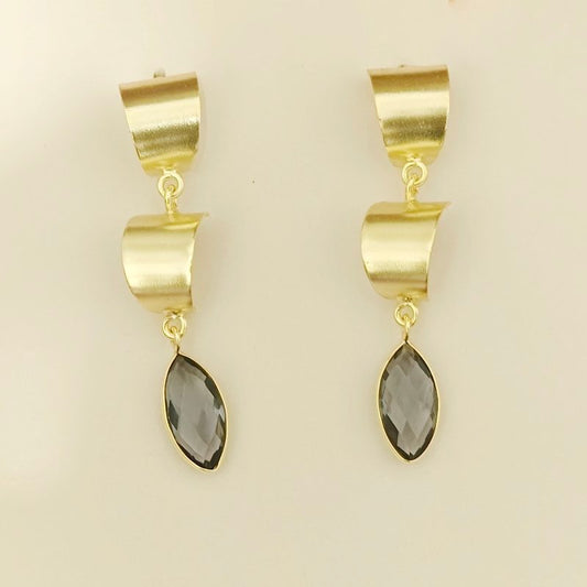 Fiza danglers (Golden\, Blue)