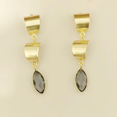 Fiza danglers (Golden\, Blue)