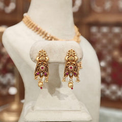 Luxmi antique gold plated set