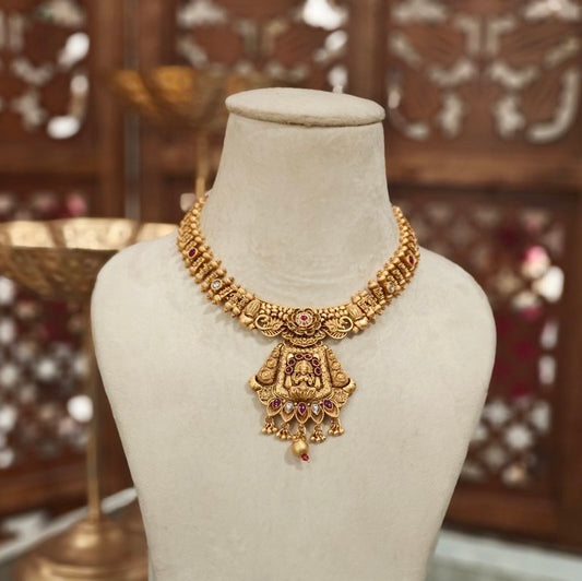 Luxmi antique gold plated set
