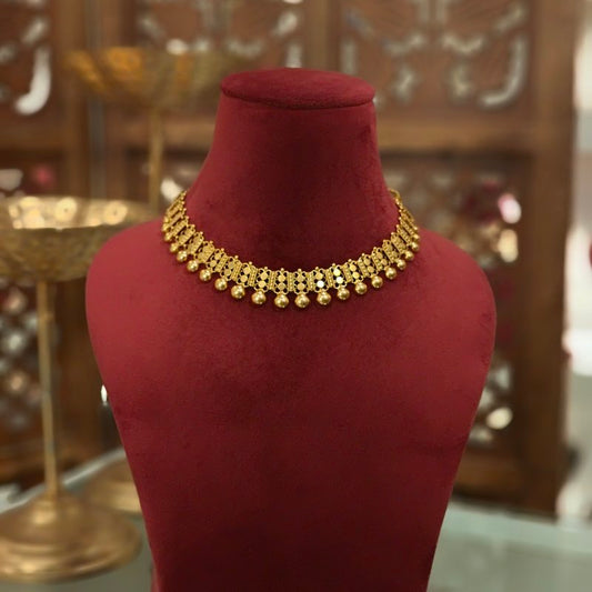 Brinda antique gold plated set