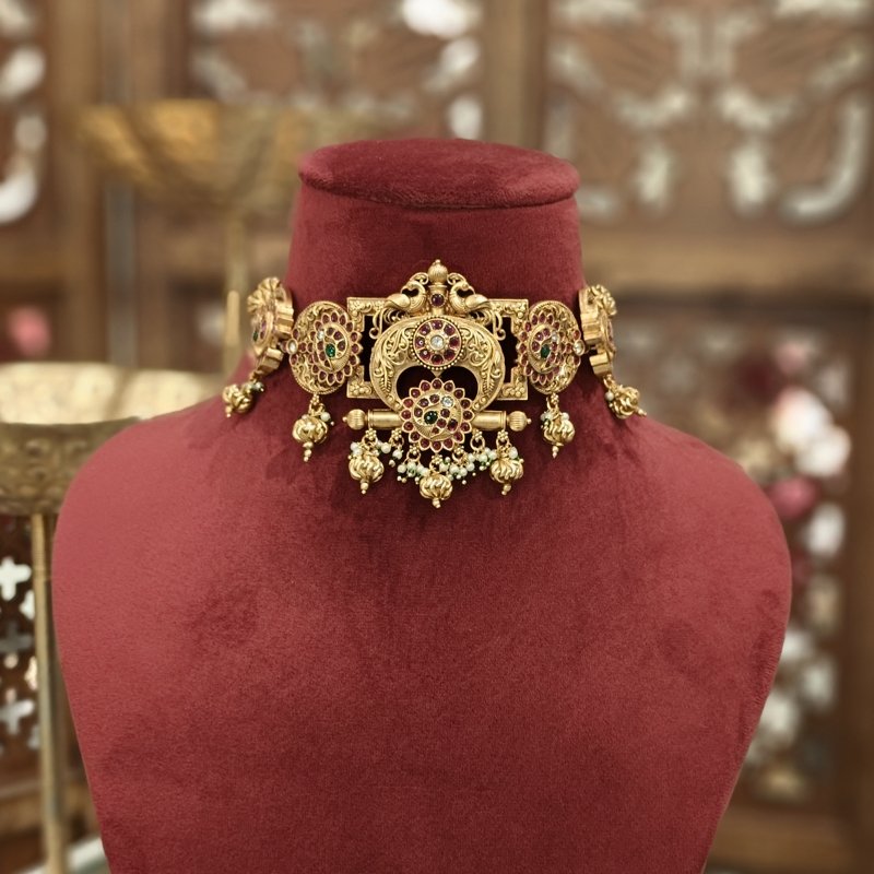 Metri antique gold plated set