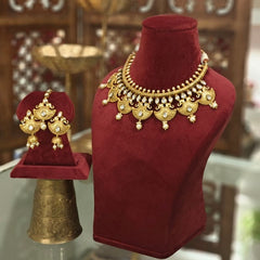 Apsara antique gold plated set