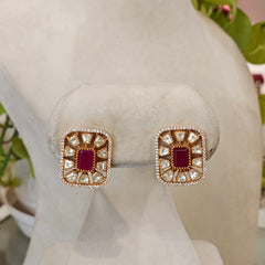 Auram Moissanite choker (Golden, Ruby Red)