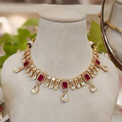 Aadesh Polki Neckline Set