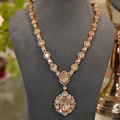 Aadesh Polki Neckline Set