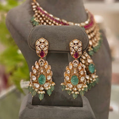 Aadal Polki Maangtikka (Mint Green)
