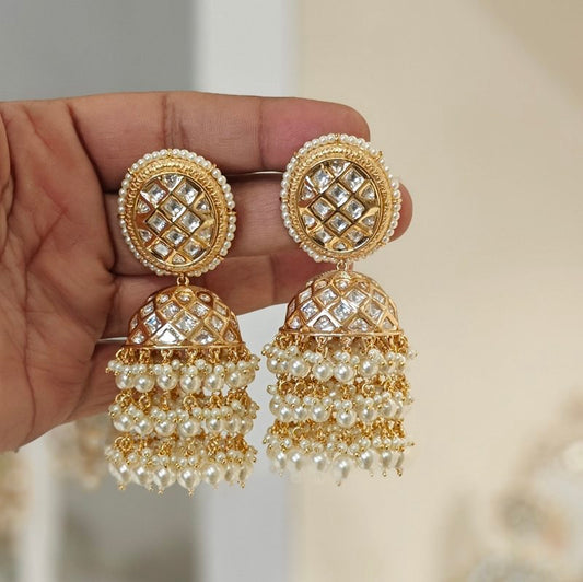 Pranjal pearl jhumka