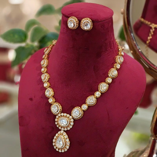 Sarangi Polki Neckline set