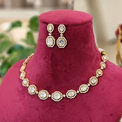 Hezal Polki Neckline set