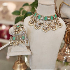 Kavya Polki Neckline set