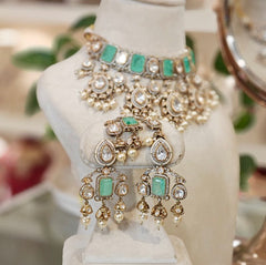 Kavya Polki Neckline set