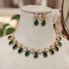 Meghna Polki Neckline set