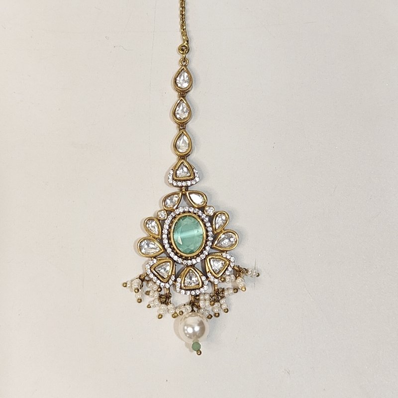 Mia Polki Maangtikka (Mint Green)