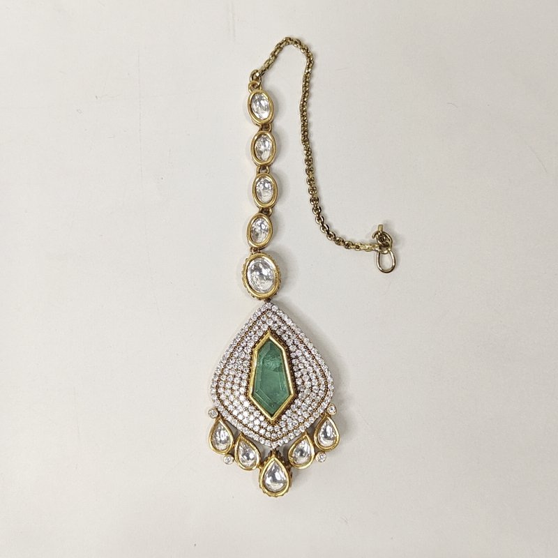 Miara Polki Maangtikka (Mint Green)