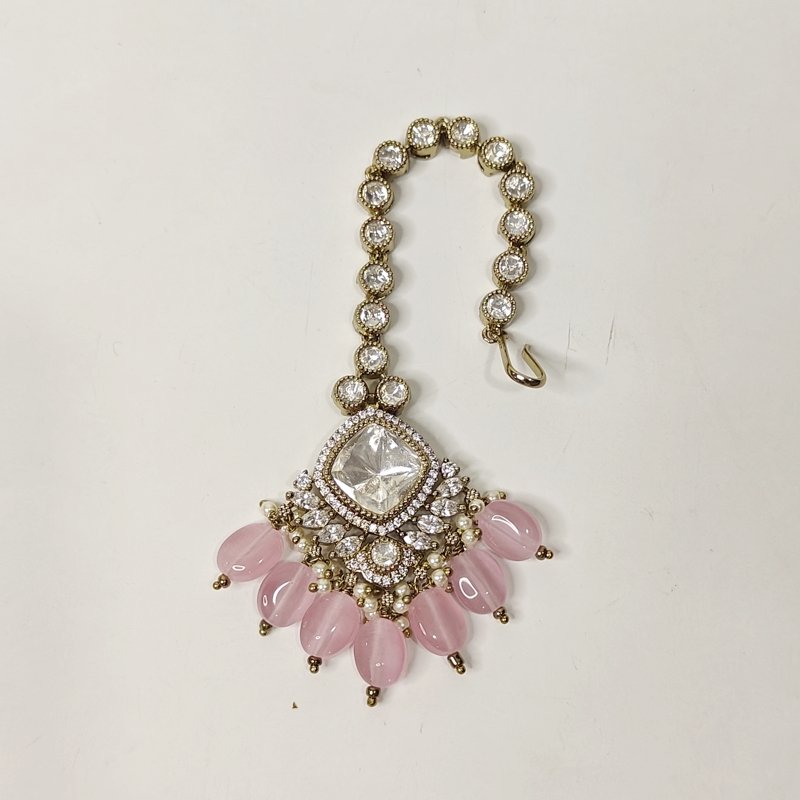 Ela Polki Maangtikka (Pink)