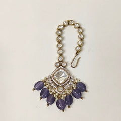 Ela Polki Maangtikka (Purple)