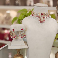 Siddhi choker set (22 kt gold plated)