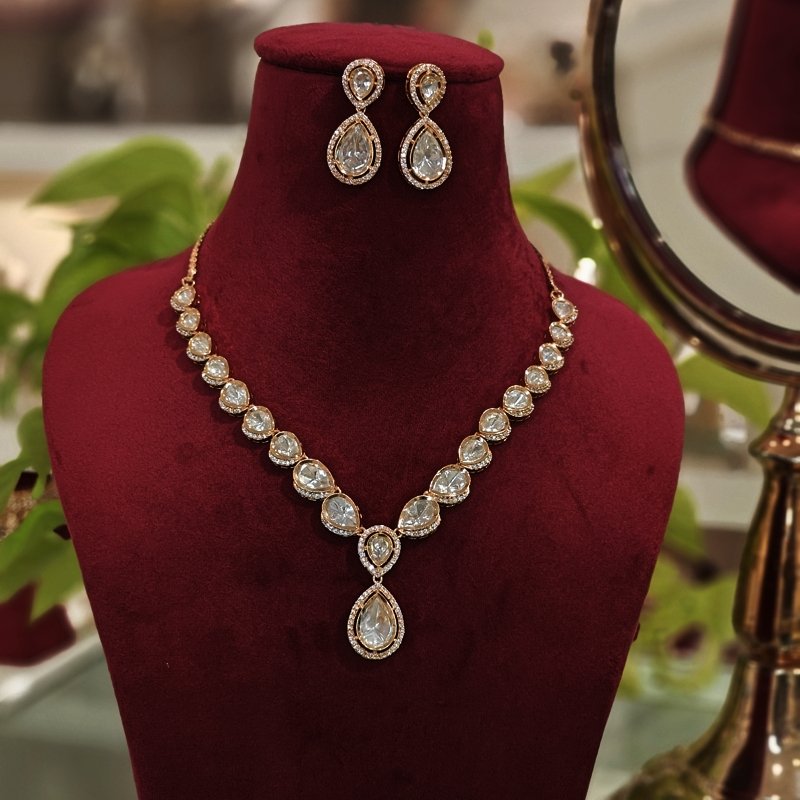 Nawaz Polki Pendent Set