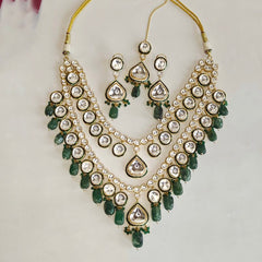 Aanaha Kundan Polki Double Line Set