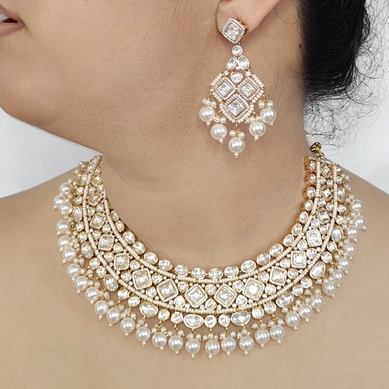 Aalekhaa Polki Neckline set
