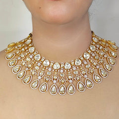 Albela Moissanite bridal necklace set