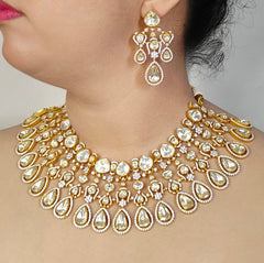 Albela Moissanite bridal necklace set