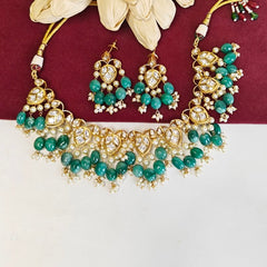 Amrita Green Polki Set