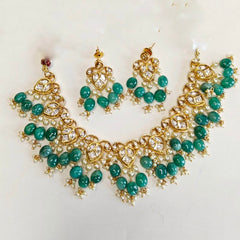 Amrita Green Polki Set