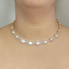 Hezal Polki Neckline set