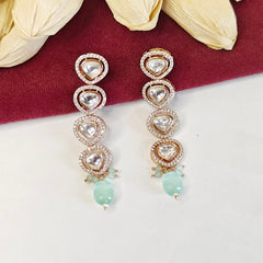 Azeen sea green Polki Set