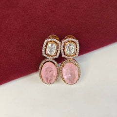 Binti Polki Neckline set (Golden, Pink)