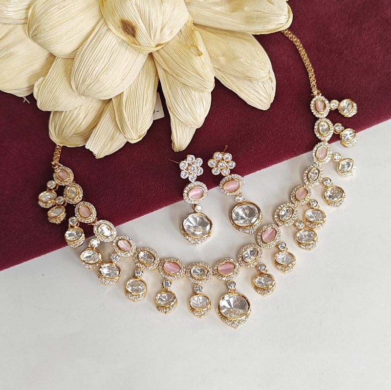 Kerthi Polki Set(PINK)