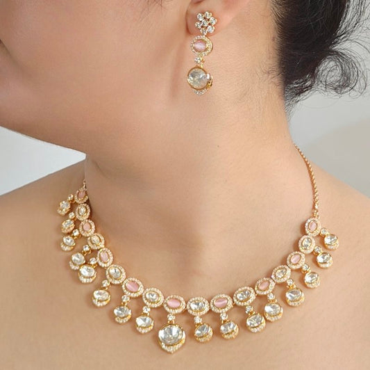 Kerthi Polki Set(PINK)