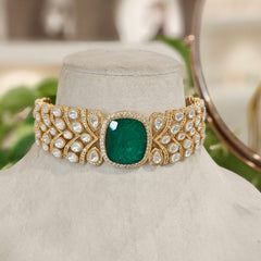 Sarika Moissanite polki choker