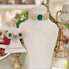 Sarika Moissanite polki choker