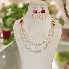 Netra Kundan Polki Double Line Set