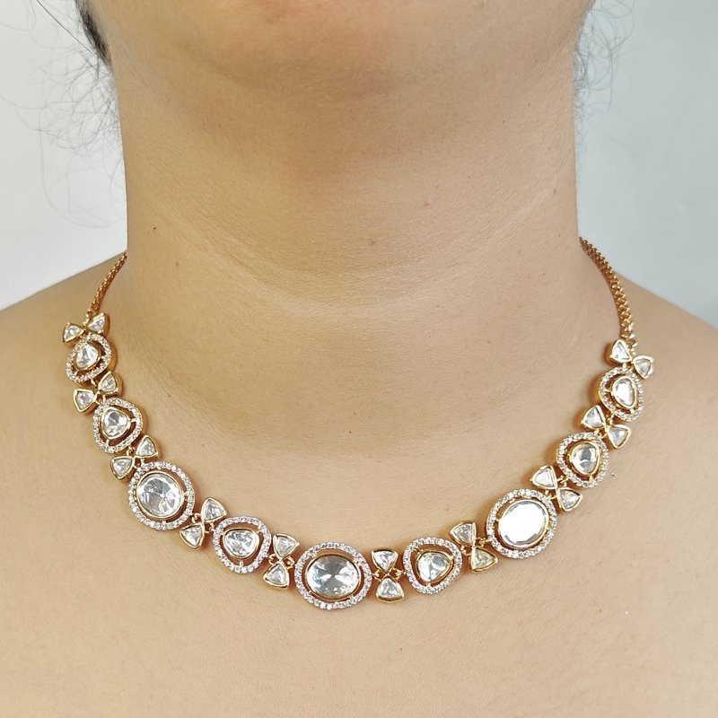 Eilena Polki Neckline set