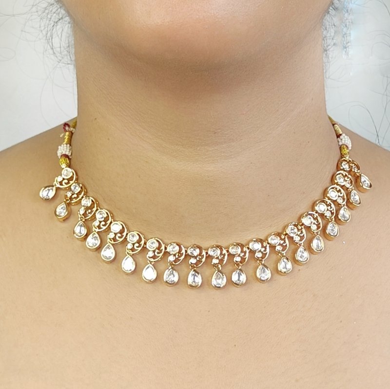 Hazel Polki Neckline set