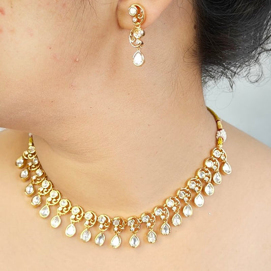 Hazel Polki Neckline set