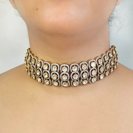 Anveet Polki Neckline set