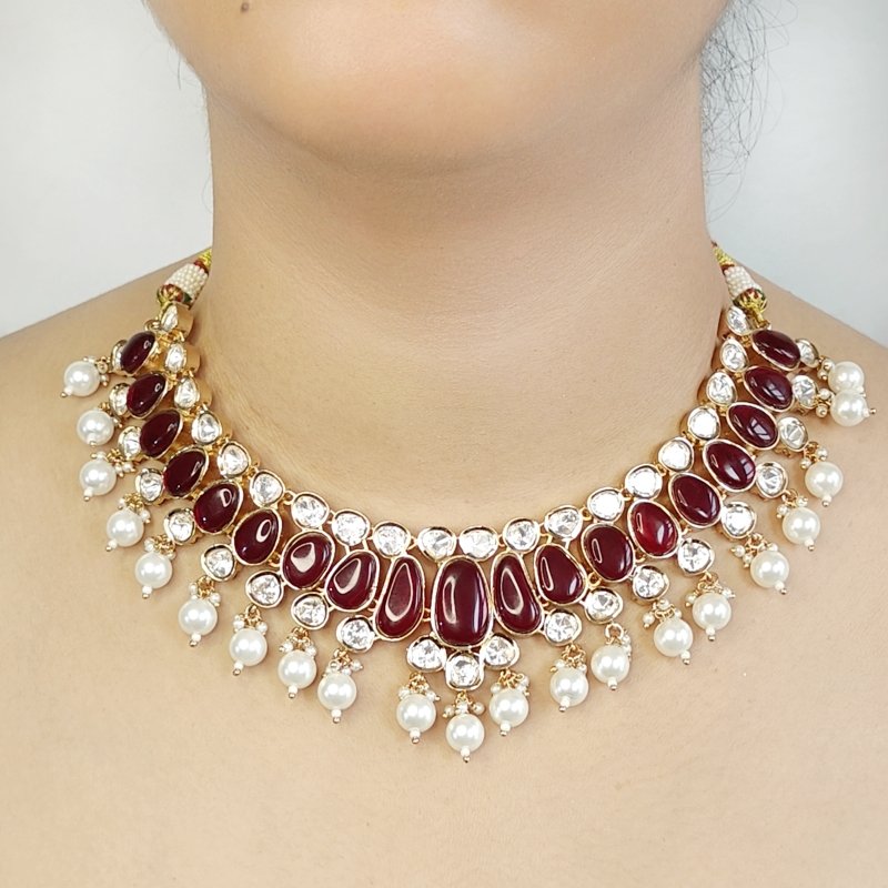 Rangoli Marron polki set