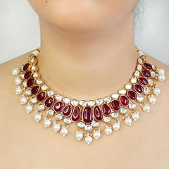 Rangoli Marron polki set