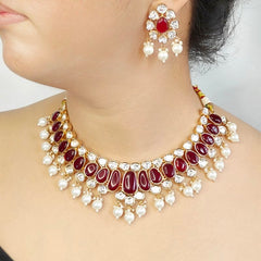 Rangoli Marron polki set