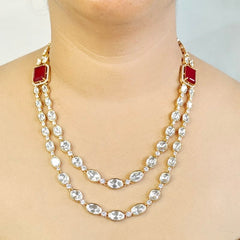 Netra Kundan Polki Double Line Set