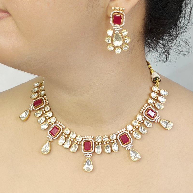 Meher Moissanite necklace set