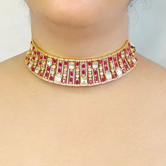 Neeru Moissanite polki choker